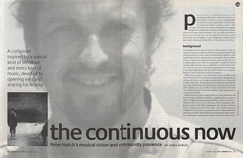Cynthia Hiebert magazine Musicworks 86 pages 28 29