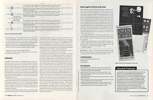 Cynthia Hiebert magazine Musicworks 86 pages 34 35