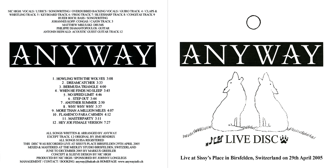 anyway cd live disc new cover