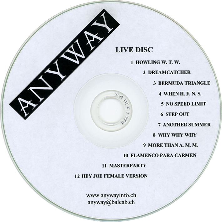 anyway cd live disc new label