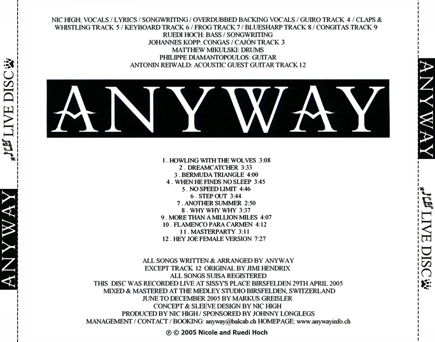 anyway cd live disc new tray