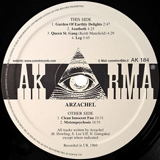 arzachel lp akarma pink ak 184 italy 2002 label 1