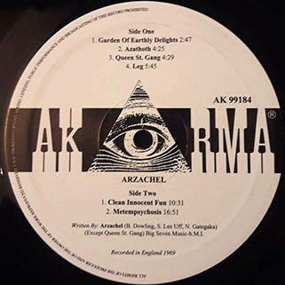 arzachel lp akarma blue ak 99184 uk 2002 label 1