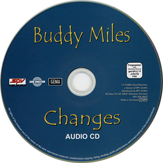 Buddy MILES 1995  with MST CD DVD Changes label CD