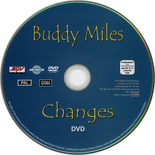 Buddy MILES 1995  with MST CD DVD Changes label DVD