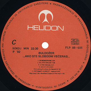 buldozer lp ako ste slobodni veceras label 3