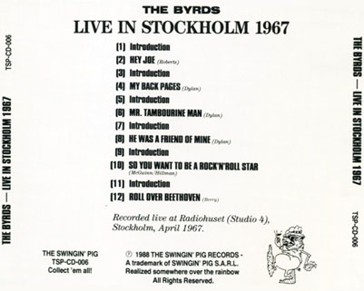 byrds cd swingin pig live in stockholm 1967tray