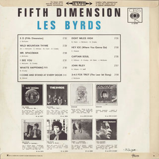 byrds lp fifth dimension cbs france back