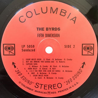 byrds lp fifth dimension sundazed label 2