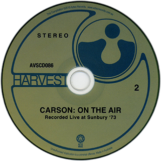 carson cd on the air label aztec label 2