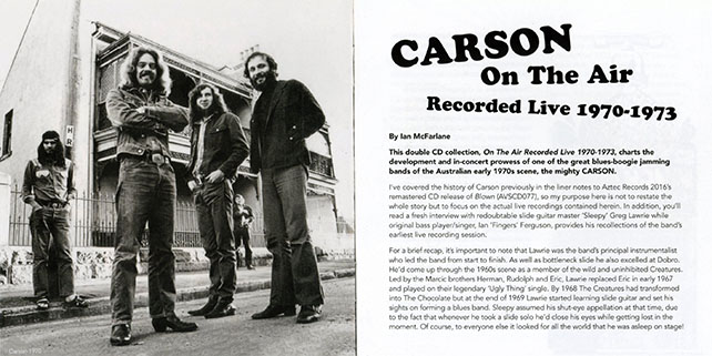 carson cd on the air label aztec booklet 2