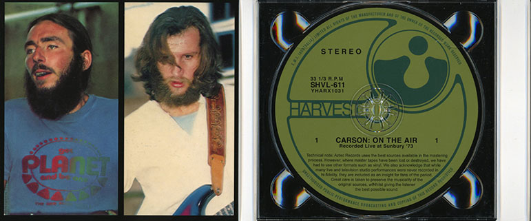 carson cd on the air label aztec cover in left