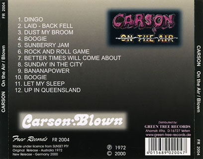 carson cd on the air-blown free records tray