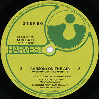 carson lp on the air australia label 2