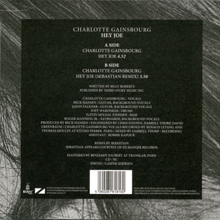 charlotte gainsbourg single hey joe back