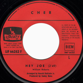 cher single hey joe france label 1