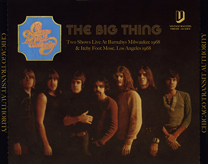 Chicago Transit Authority - The Big Thing live 1968 vintage masters 2020 front