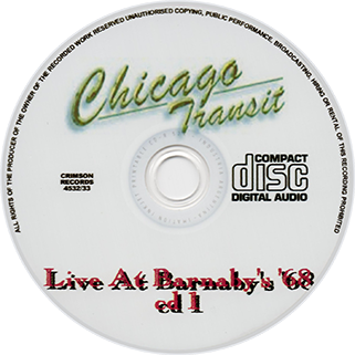 Chicago Transit Authority 1968 at barnaby's label 1