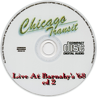 Chicago Transit Authority 1968 at barnaby's label 2