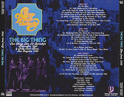 Chicago Transit Authority - The Big Thing live 1968 vintage masters 2011 back