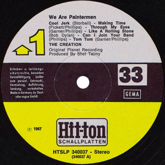 creation we are paintermen hitton 1967 label 1