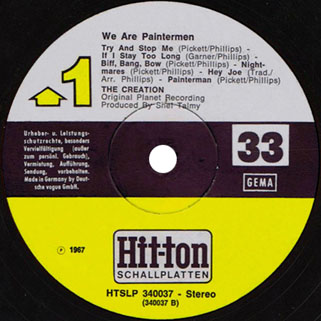 creation we are paintermen hitton 1967 label 2