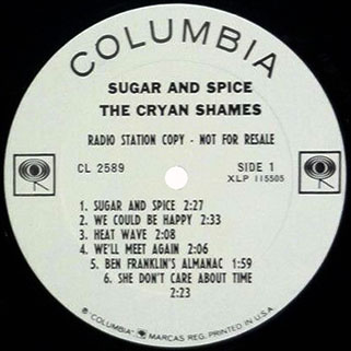 cryan' shames lp promo sugar and spice columbia mono label 1