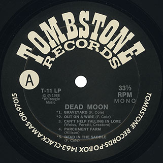 dead moon in the graveyard tombstone label 1