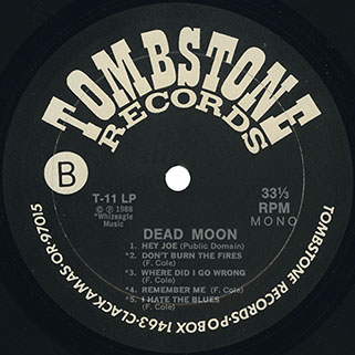dead moon in the graveyard tombstone label 2