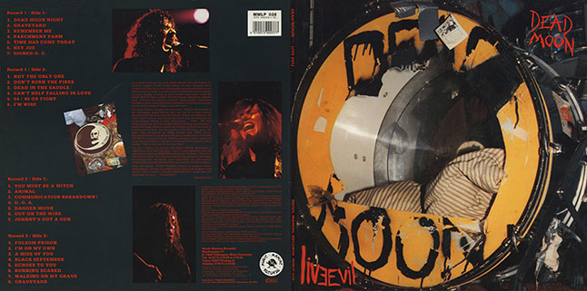 Dead Moon LP Live Evil label cover out