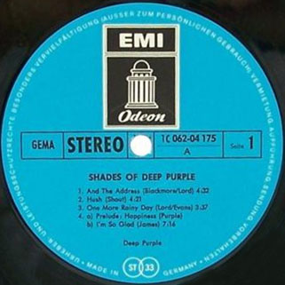 deep purple lp shades of germany label 1