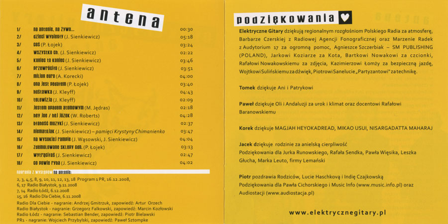 elektryczne gitary cd antena booklet 2