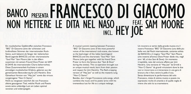 francesco di giacomo german cd non mettere sleeve in