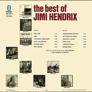 fremont's group best of jimi hendrix turquesa back