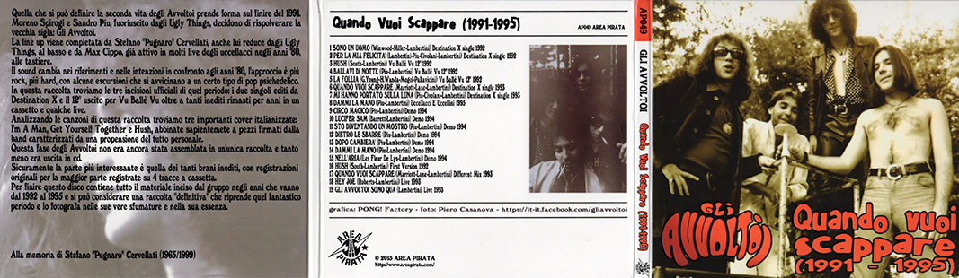gli avvoltoi cd quando vuoi scappare 1991-1995 cover out