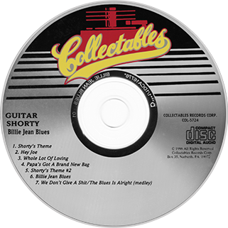 Guitar Shorty CD Billie Jean Blues label