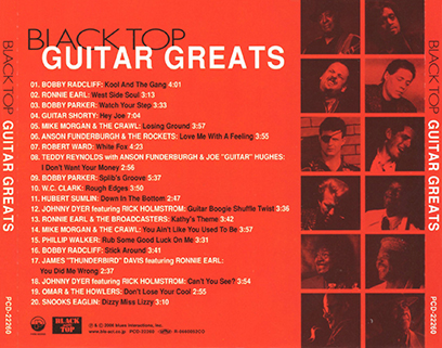 Guitar Shorty CD Black Top Guitar Greats tray