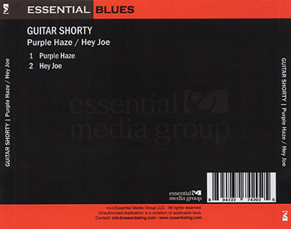 Guitar Shorty CD Purple Haze / Hey Joe tray out