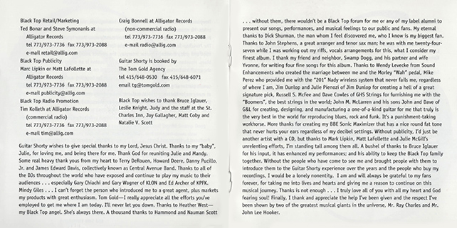 Guitar Shorty CD Roll Over, Baby booklet 3
