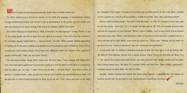 Guitar Shorty CD The Long And Short Of It booklet 2