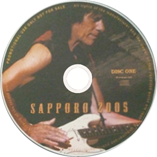 jeff beck july 13, 2005 cd sapporo 2005 cd sapporo 2005 label 1