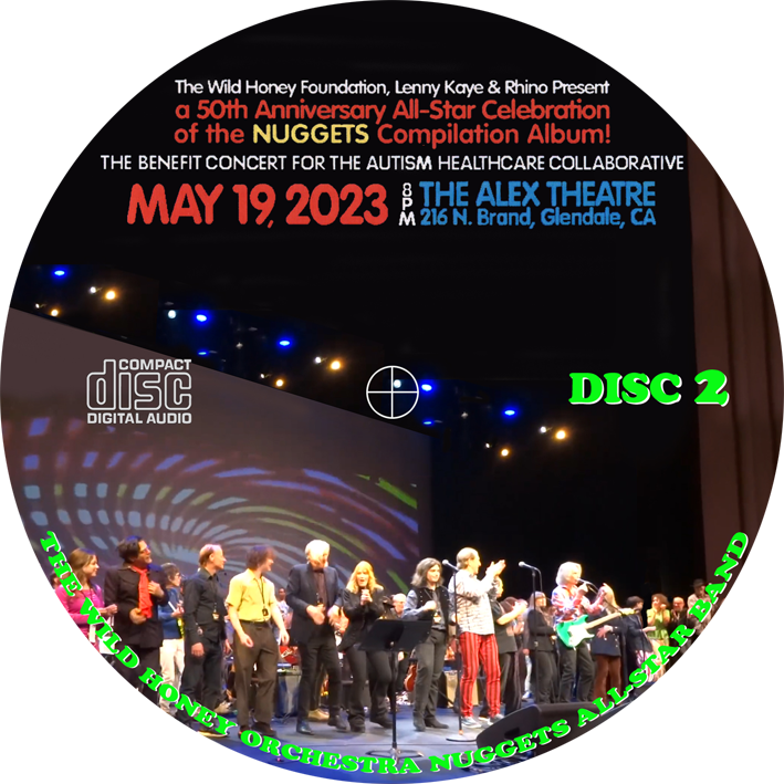 Jim Pons, John Beck, Wild Honey Orchestra CD 2023-05-19 Alex Theatre, Glendale label 2