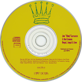 Joe King Carrasco CD Royal Loyal and Live label