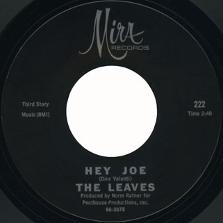 leaves single mira 222 mislabelled  side hey joe
