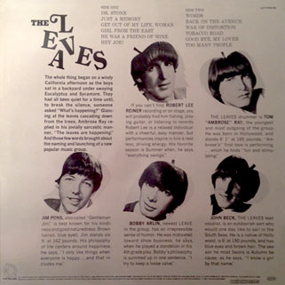 leaves lp hey joe label line back