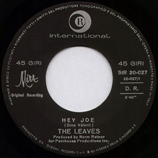 leaves single hey joe ricordi label hey joe