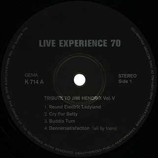 live experience 70 lp tribute to jimi hendrix label 1