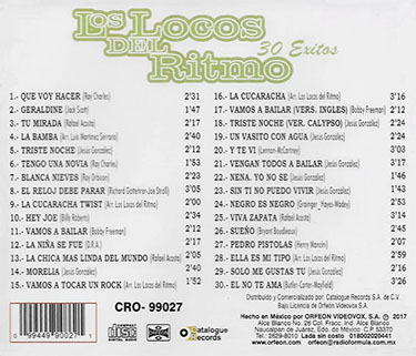 los locos del ritmo cd 30 exitos tray