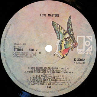 love lp elektra masters first pressing label 2