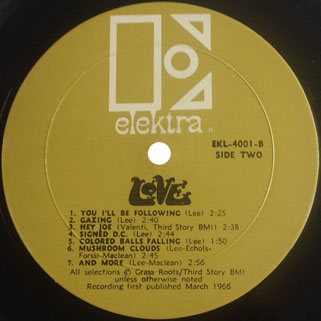 love lp same elektra us mono label 2